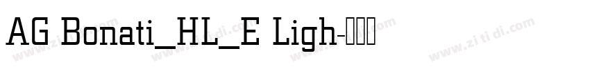 AG Bonati_HL_E Ligh字体转换